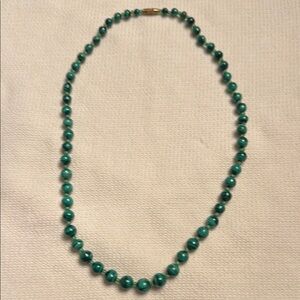 Genuine Malachite Graduated Beaded Necklace purchased in Africa